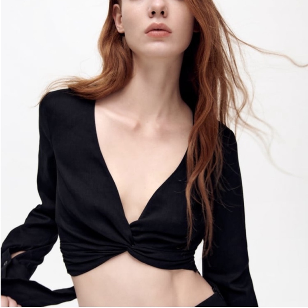 Zara Knotted Crop Top